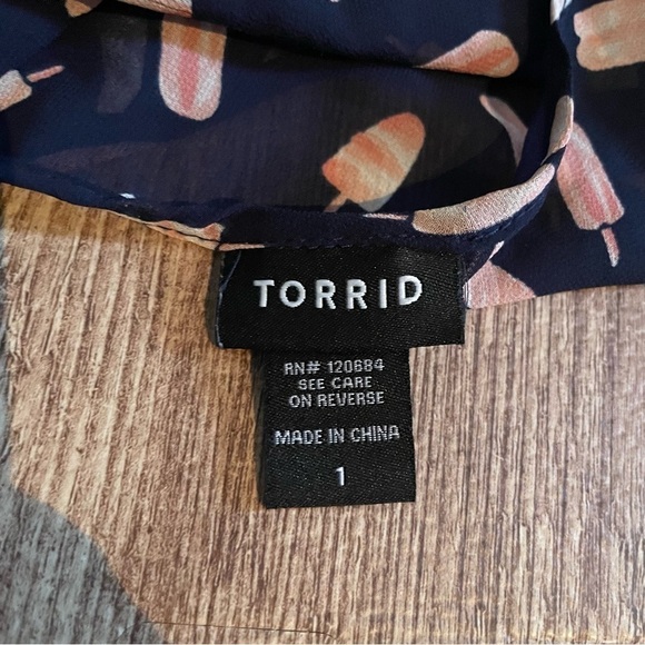 Torrid Chiffon Popsicle Print Tulip Back Tank Size 1X - Picture 6 of 10